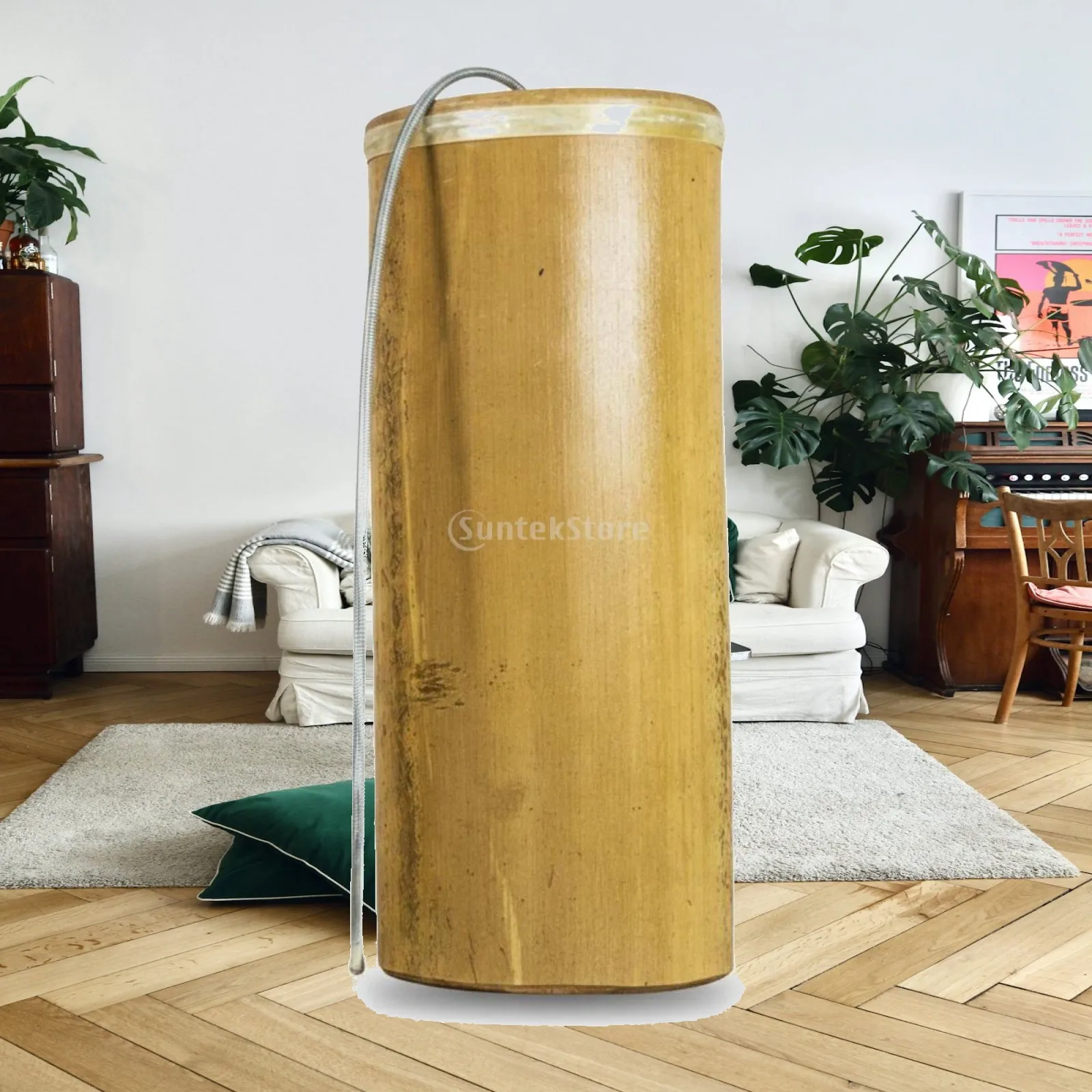 Thunders Tube, sonnette à ressort en forme de tube de bambou pour la pratique de la pleine conscience, la méditation