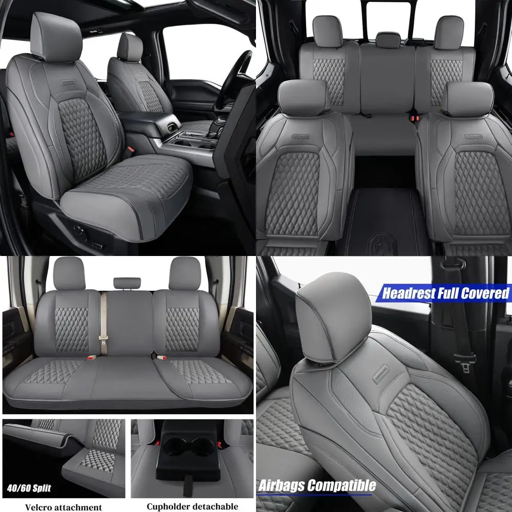 

Car Seat Covers Fullset, Leather Car Seat Covers for Dodge RAM 1500 Compatible with 2010-2023 2500 3500 Dodge RAM Accessories Au