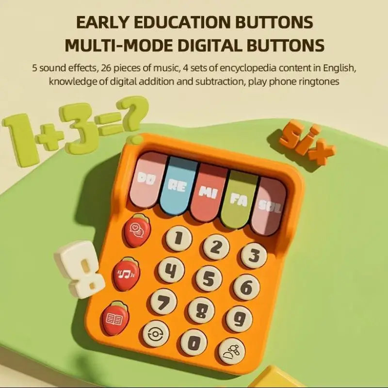 Baby Music Telephone Toy Multi Function  Toddler Learning Toy Infant Early Learning Musical Cartoon Phones Toy Kids Education