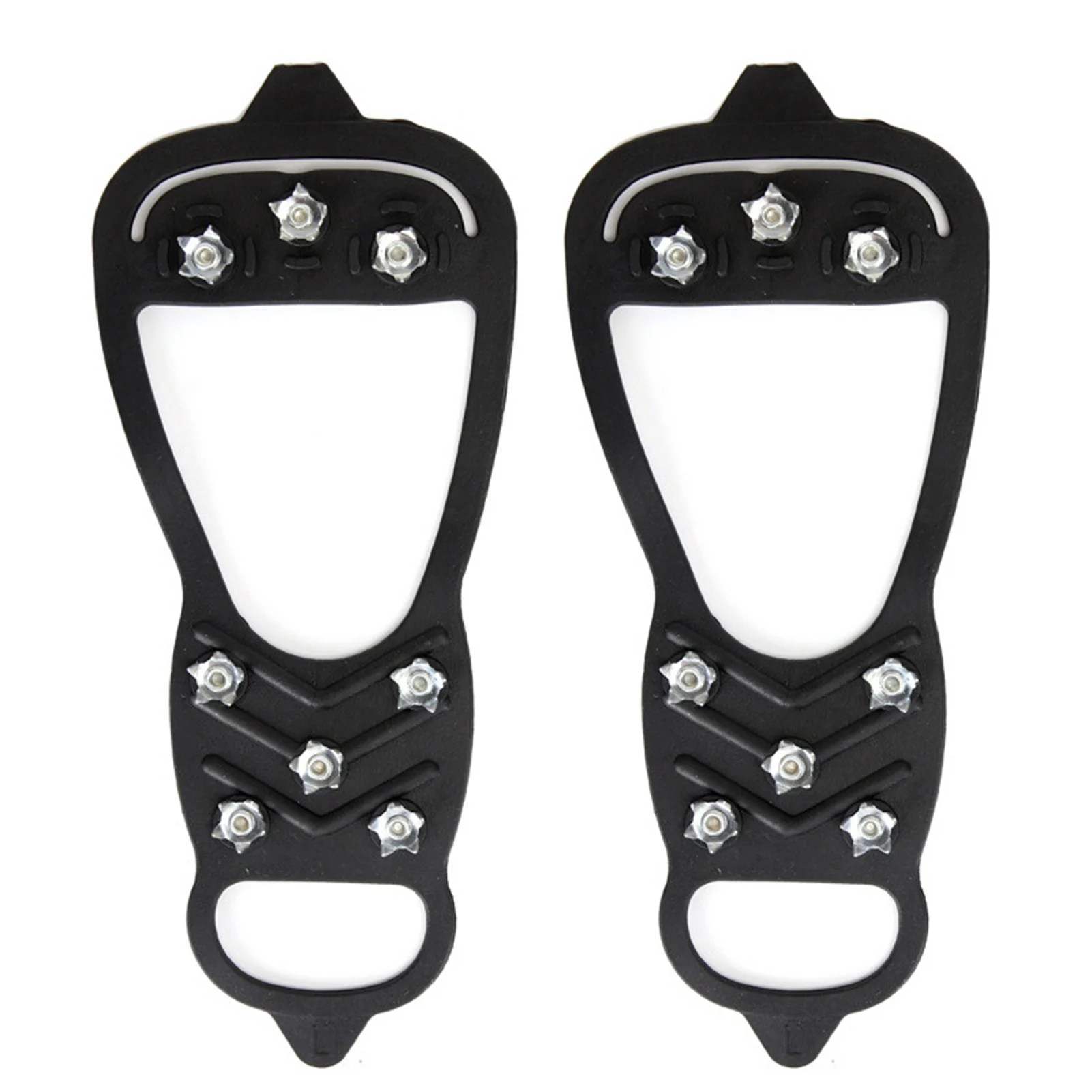 Crampon  Cleats Anti-Skid Slip-on Stretch Footwear with 8 Steel Studs Cleats for Climbing Ice Fishing