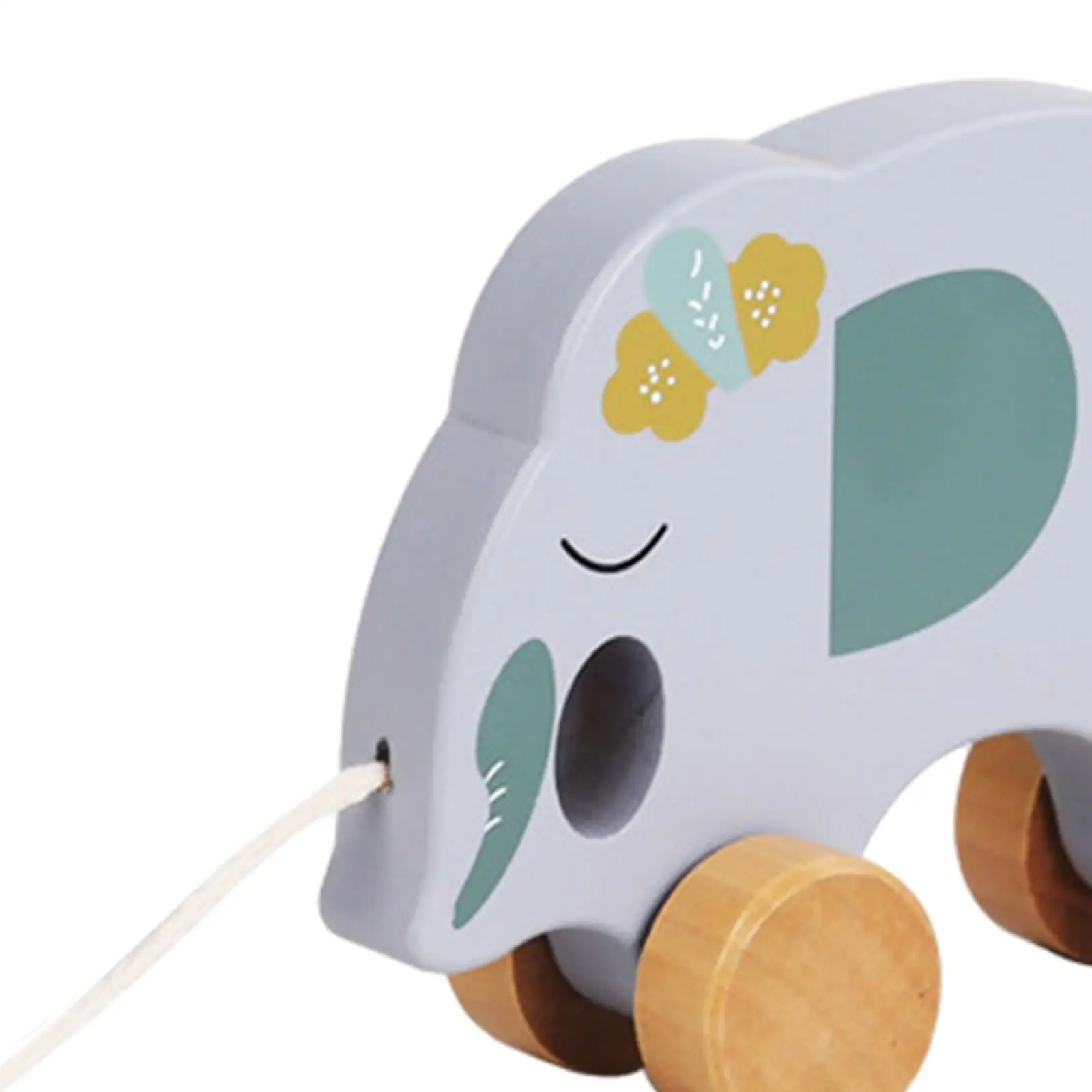 

Wooden Walking Pull Toy Easy to Push and Pull Cute Montessori Toys Children