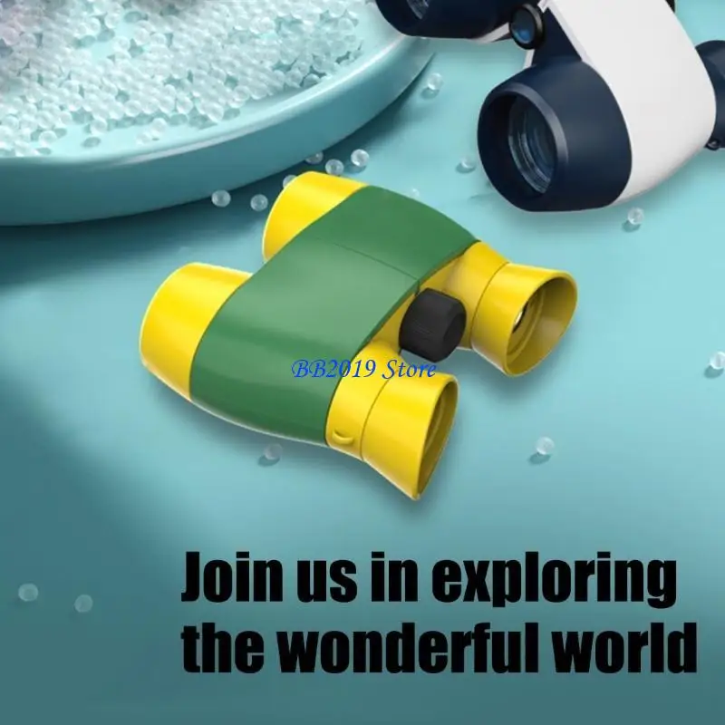 

Q0KB 5x30 Children Binoculars with Antislip Grip for Safe and Fun Outdoor Adventures Observation Educational Toy