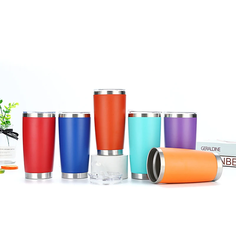 

20oz Drinkware Thermal Mug Beer Cups Vacuum With Lids With Lids Stainless Steel Water Bottle Insulated Leakproof