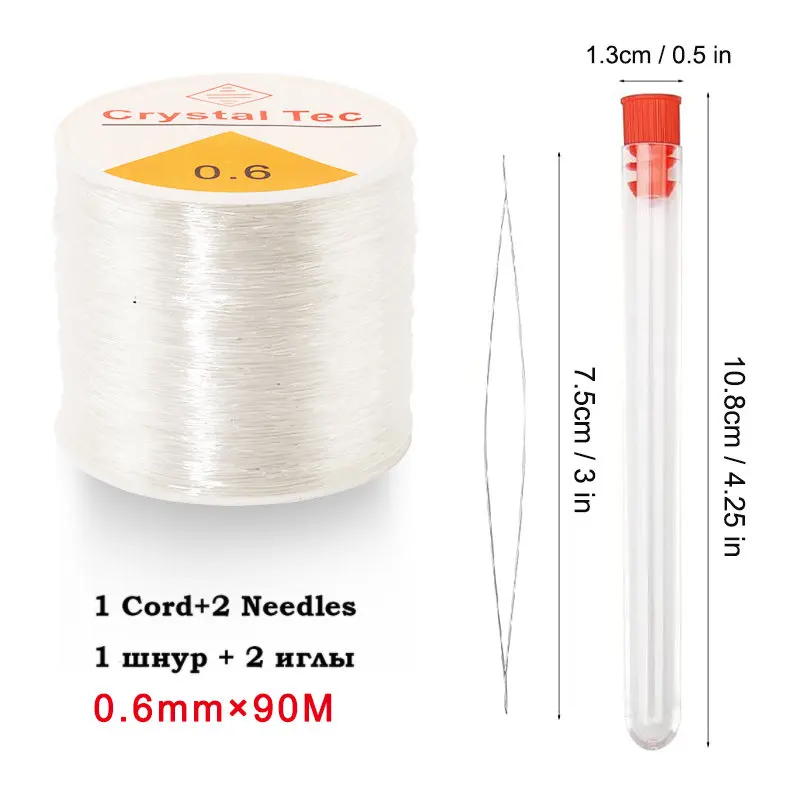 0,5–1,0 mm elastische Schnur, Perlenfaden, Stretch-Schnur, Faser-Bastellinie für Schmuckherstellung, DIY-Rocailles, Pony-Perlen, Armbänder