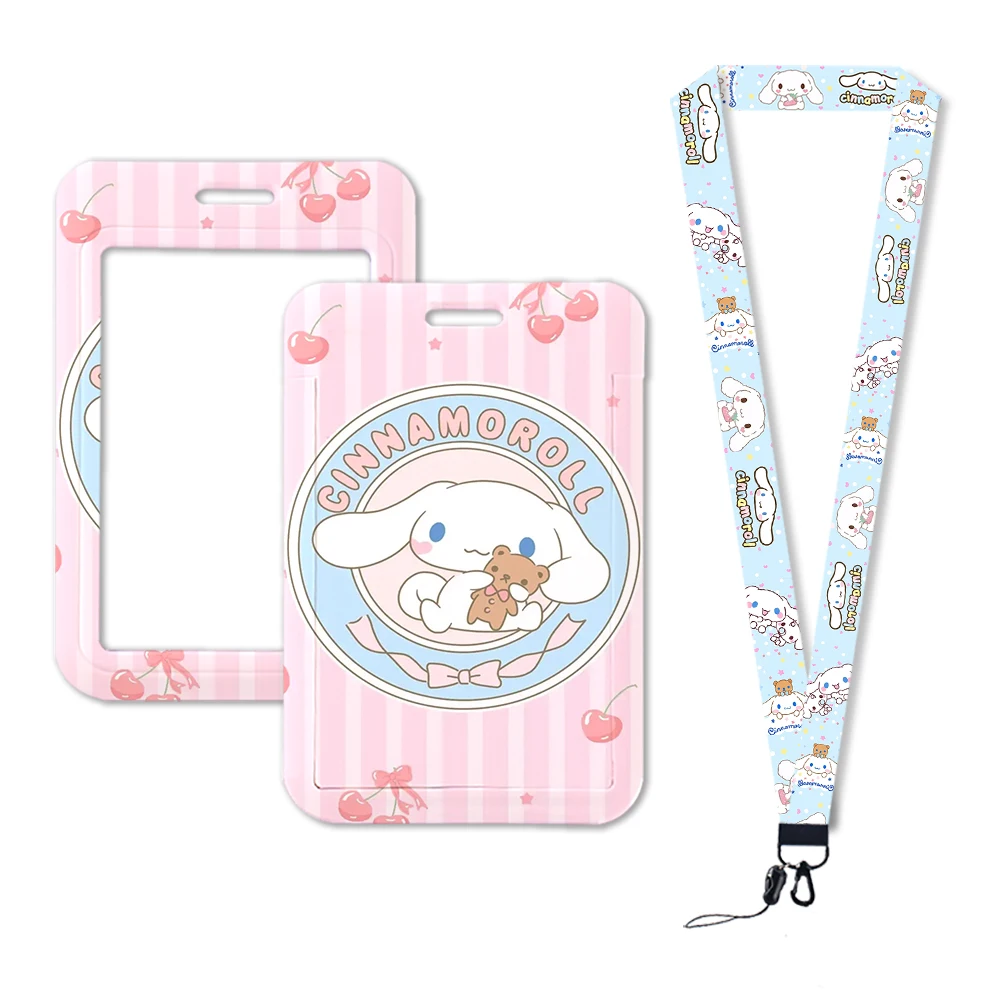 W Cute Student Bus Subway portacarte Cinnamoroll bambini Cartoon Anime portacarte multifunzionale regalo