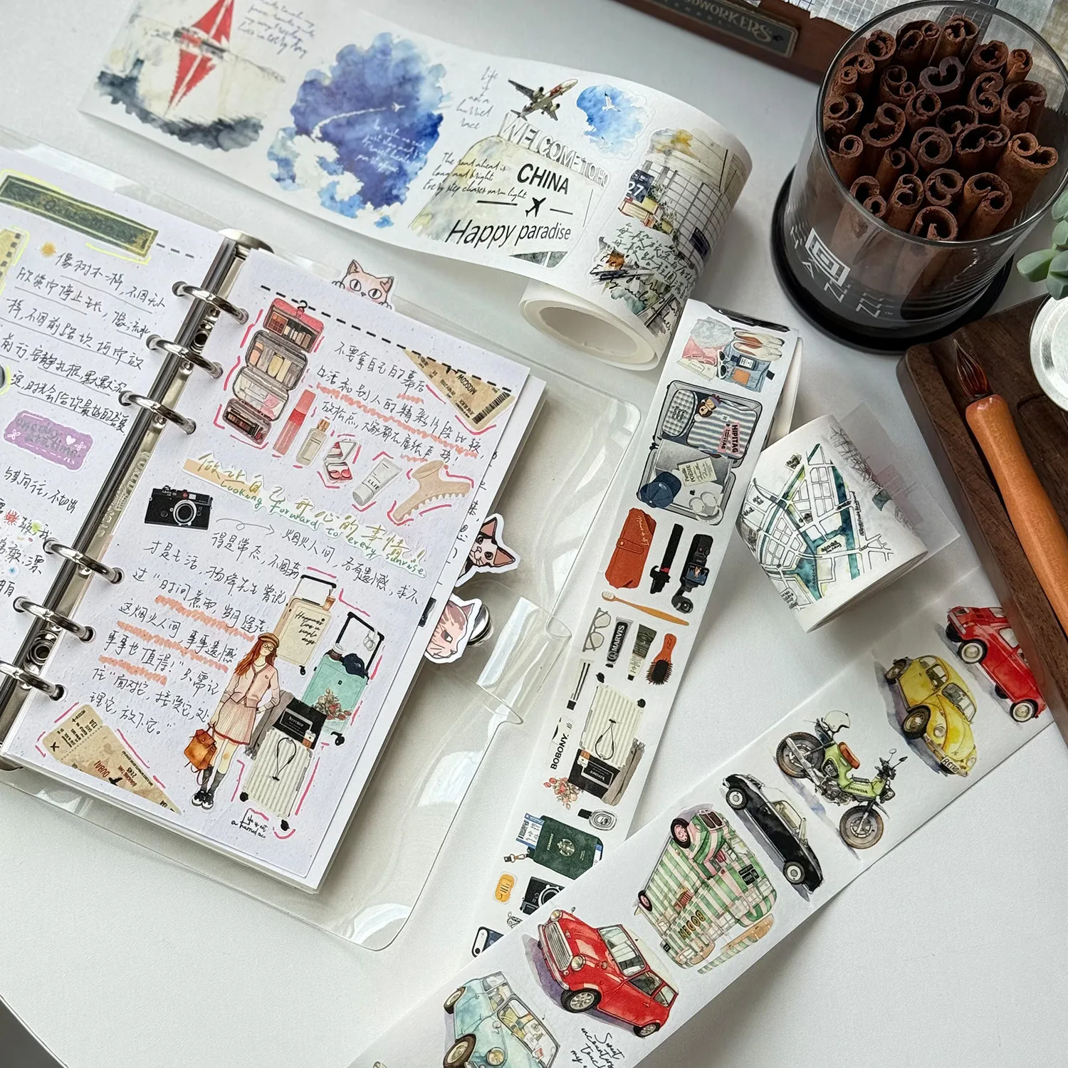 เด็งเด็ง สตูดิโอ วินเทจ ทราเวล - Washi Tape Rolls บทวิจารณ์และราคา