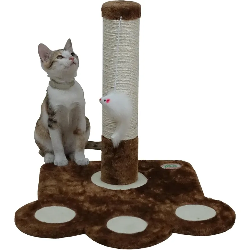 Everyday Value 44in Corner Cat Tree Kitty Scratcher Tower Kitten Condo House Furniture with Scratching Board & Hanging Toys for