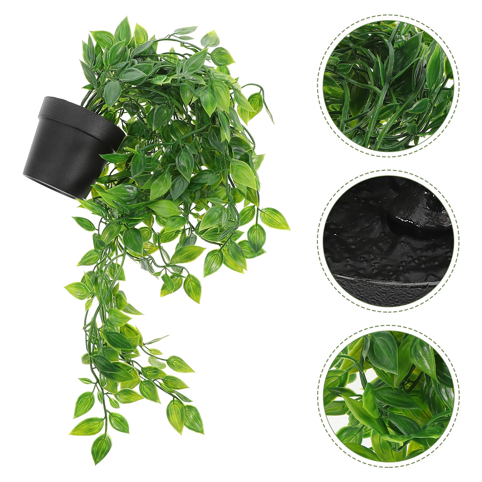 

2Pcs Realistic Faux Hanging Plants Indoor Decor Artificial Potted Plants Home Office Greenery Decoration Faux Hanging Plant