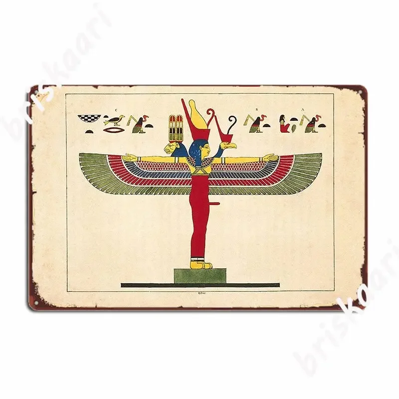 Egypt Egyptian The Protectress Neith Associated With War And Hunting Metal Plaque Poster Custom Wall Decor Tin Sign Posters