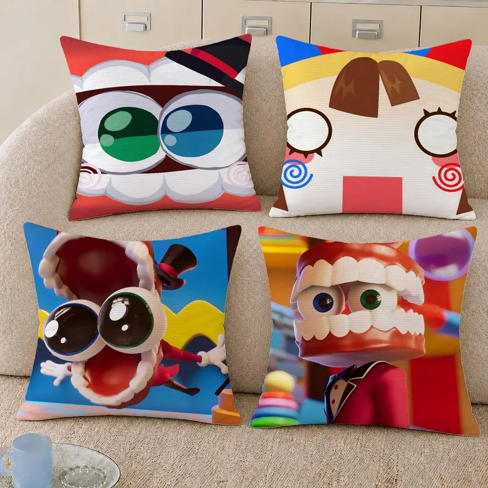 Amazing Digital Circus TADC Cute Cushion Cover Decorative Pillowcase Soft Short Plush Cozy Durable Sofa Home Decor Items Gift