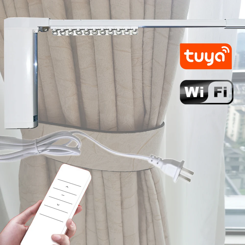 EWAY CASA Tuya WiFi Home Smart Curtain Track Electric Curtain Rail Motorized Track for Curtains CM_82TUYA_TRACK1.2N