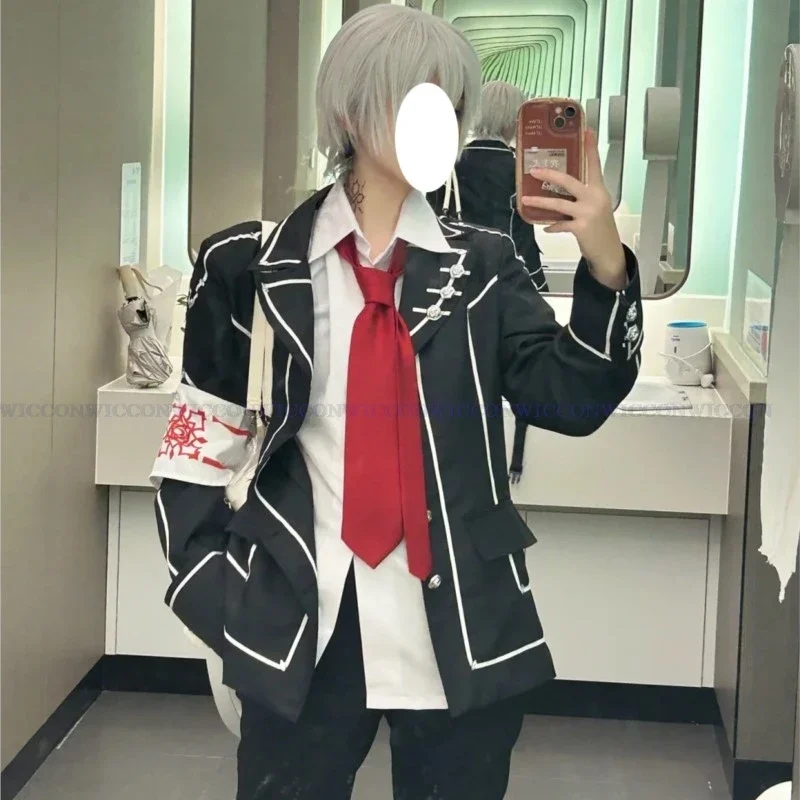 Kiryu Zero Anime Vampire Knight Cosplay Costume Kiryu Zero Wig School Uniform Black Suit Women Men Halloween Party Cosplay Suit