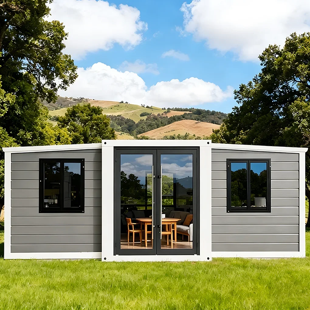 Low Cost Customized Expandable Container House Luxury Mini Villa 2-3 Bedrooms Prefabricated Steel Home for Hotel Living Shop