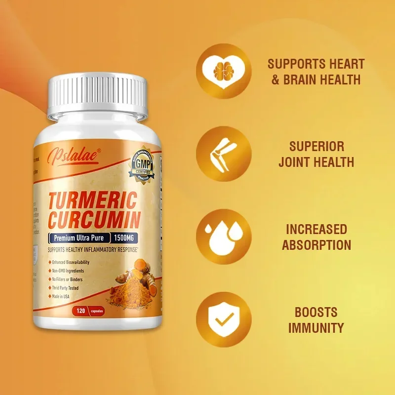 

Turmeric Curcumin - Antioxidant, Supports Heart Health, Reduce Joint Pain, Support Joint Mobility, Muscle and Bone Health