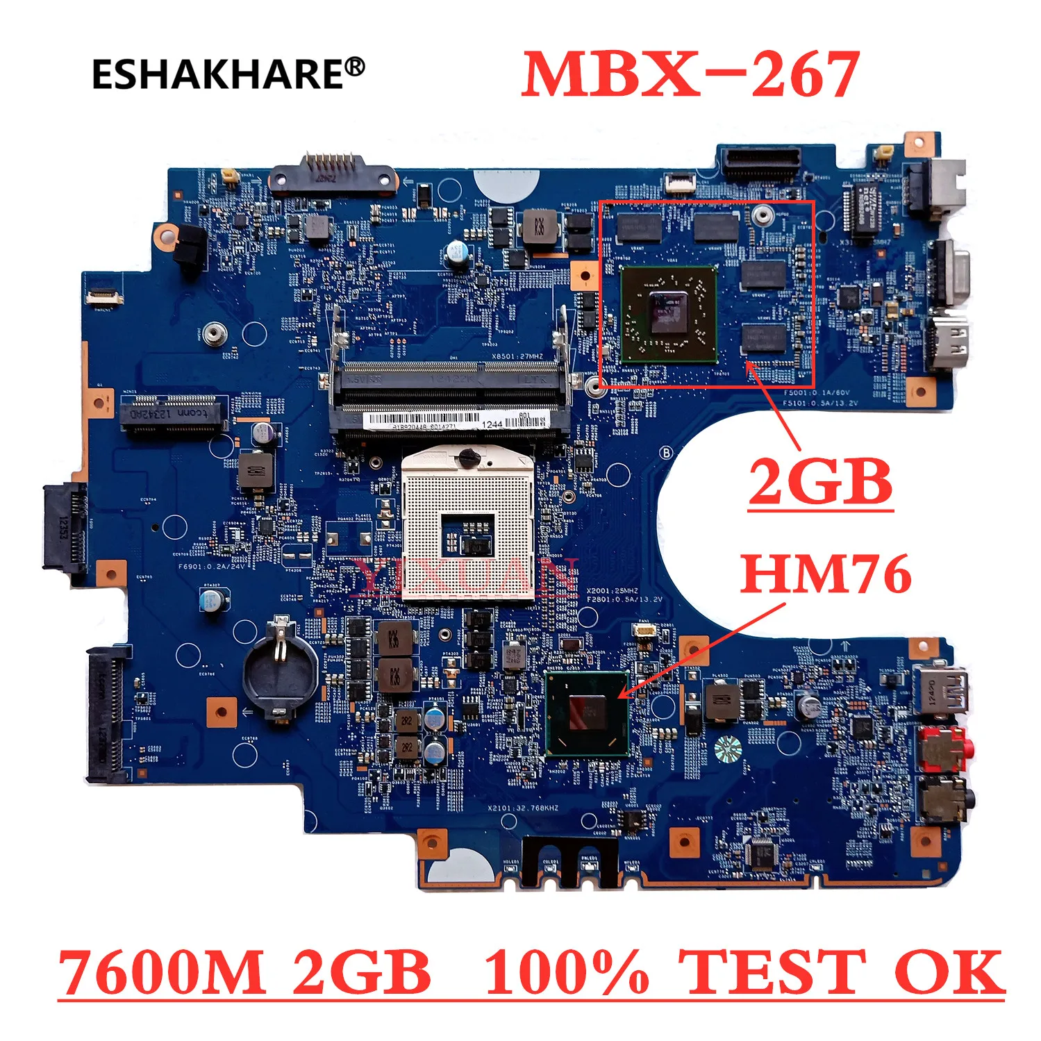 Z70CR S1204-2 MBX-267 For Sony SVE171 SVE1711F1EW series Laptop Motherboard A1892044A A1892051A HM76 HD7600M 2GB graphics