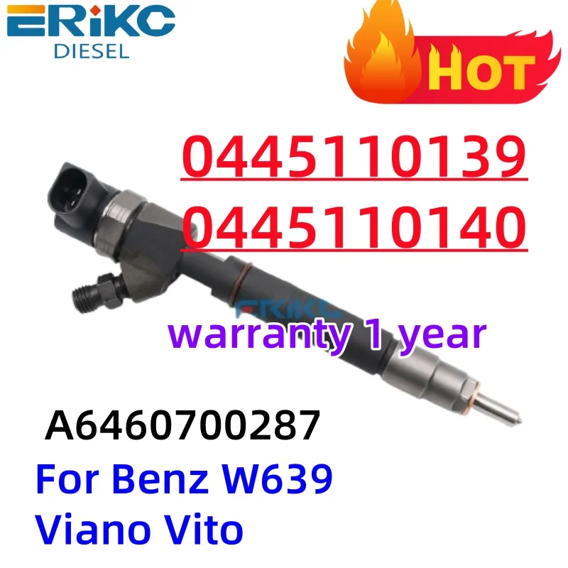

0445110139 0445110140 A6460700287. Fuel Injector 0 445 110 139 0 445 110 140 For Benz W639 Viano Vito 0445 110 139 0445110140