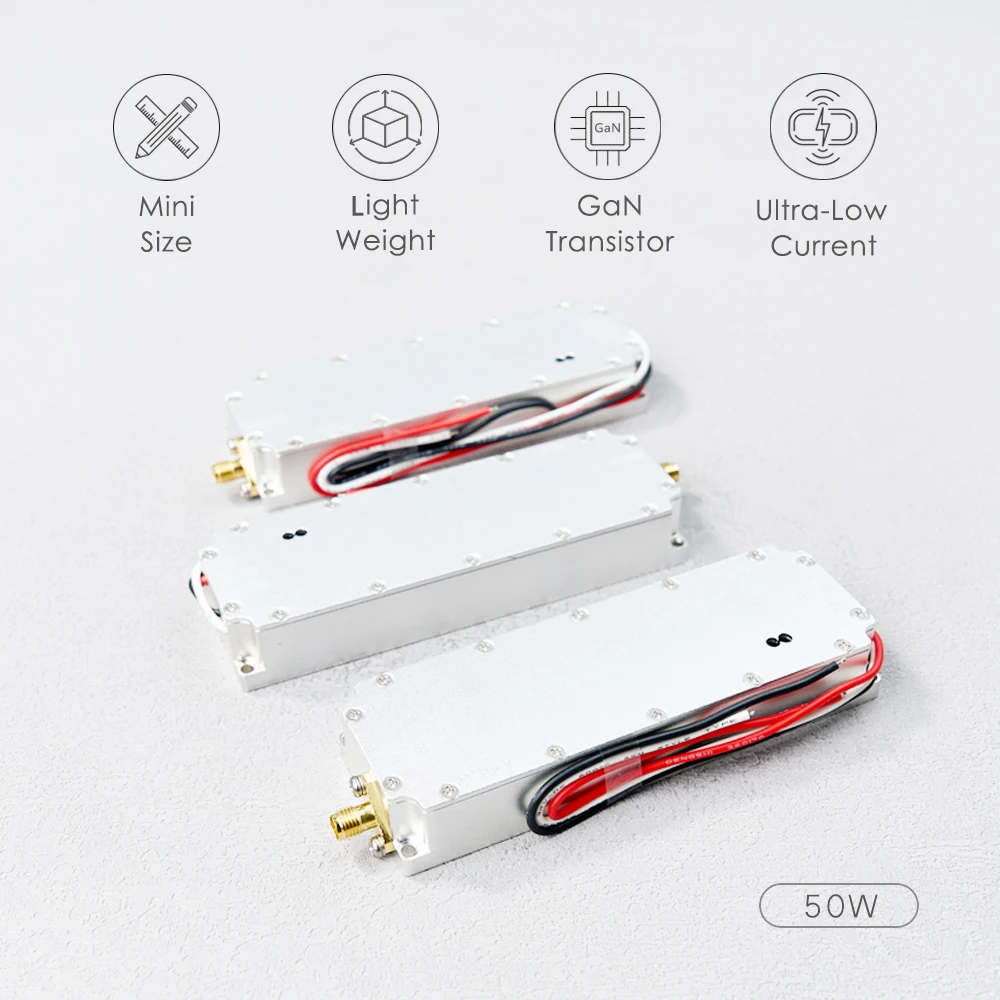 50W 300-1050Mhz 1.5G 2.4G 5.8G GPS WIFI RF GaN Signal Power Amplifier Module System C-UAS FPV UAV Detection Defence Device