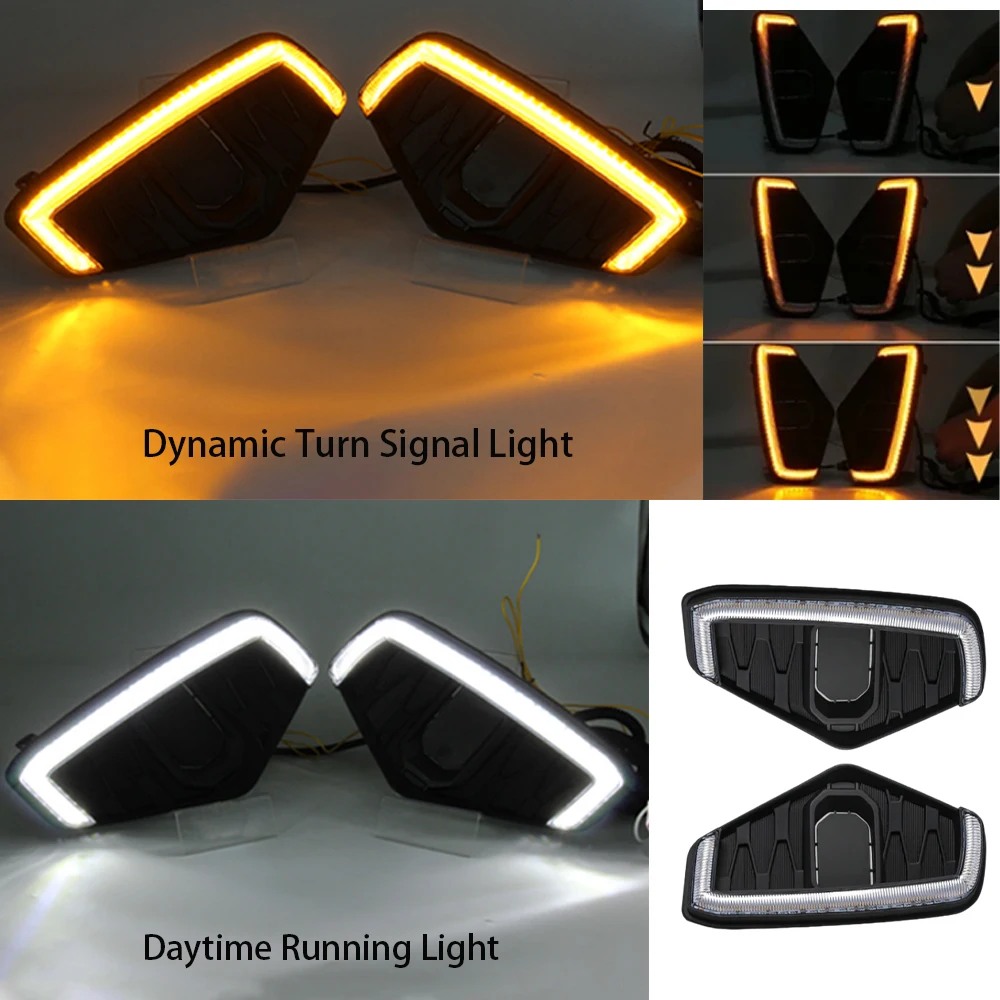 

2pcs Daytime Running Lights For Nissan Navara NP300 Frontier 2020 2021 2022 Front Left Right Fog Lights Accessories