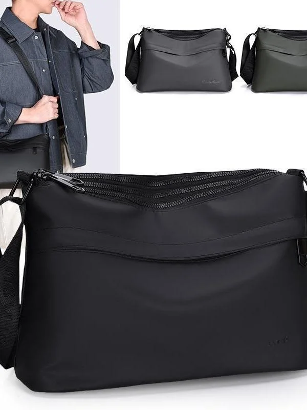 

Водонепроницаемая многослойная повседневная сумка через плечо, легкая мужская сумка через плечо, деловая повседневная сумка Pa 2025 New Sle, однообрастая...