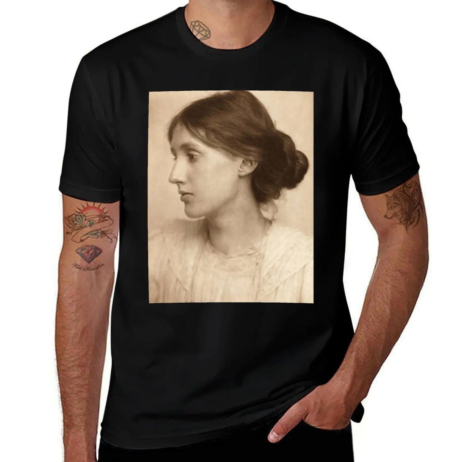 Virginia Woolf Vintage Photo T-Shirt t shirts for man pack white T-Shirt