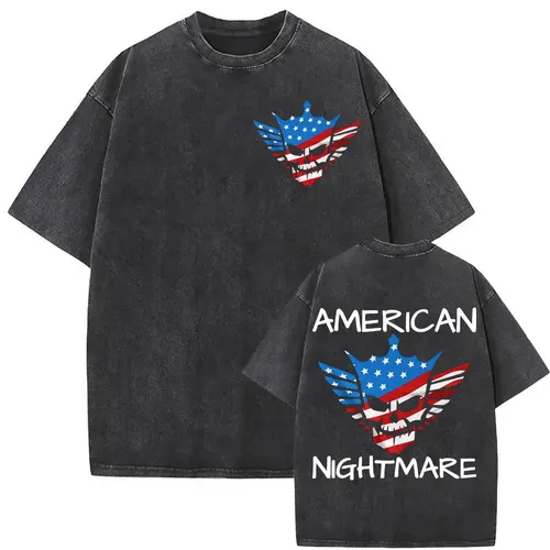 Imagen 2 del producto Camiseta gráfica Cody Rhodes The American Nightmare para hombre y mujer, camisetas laadas Vintage a la moda de los años 90, camiseta informal de algodón de gran tamaño