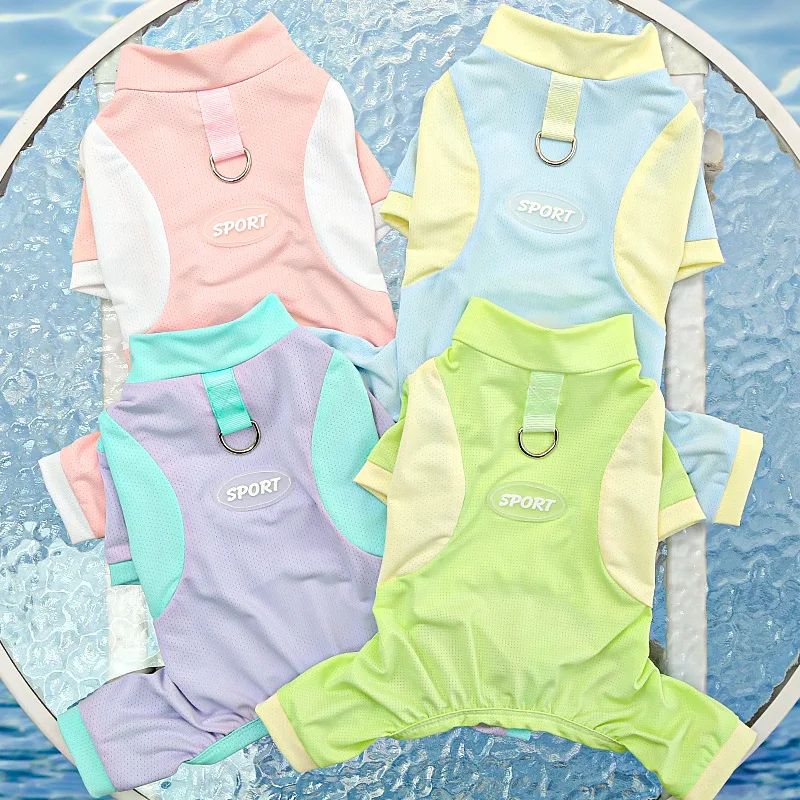 Spring and Summer Dog and Cat Products Pet Vest for Small Medium-sized Dogs Outdoor Sun Protection Dog Clothes Leisure Polyester