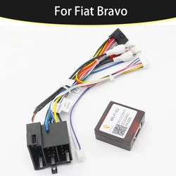 Car 16pin Wiring Harness Adapter Canbus Box Decoder Android Radio Power Cable For Fiat Bravo RP5-FT-002