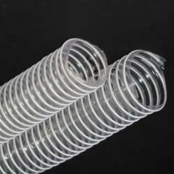 White Transparent PVC Steel Wire Corrugated Hose,Removal Exhaust Dust Suction Pipe,1Meter*0.8mm Thickness,Inner Diameter 25-100