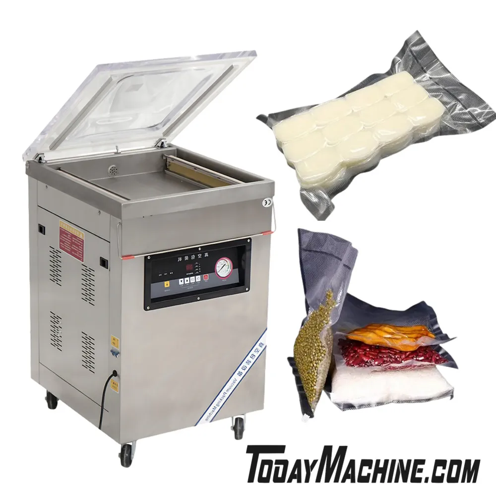 Automatic Single Chamber Vacuum Packaging For Dry Wet Powder Oil Ham And Beef Fresh Fish