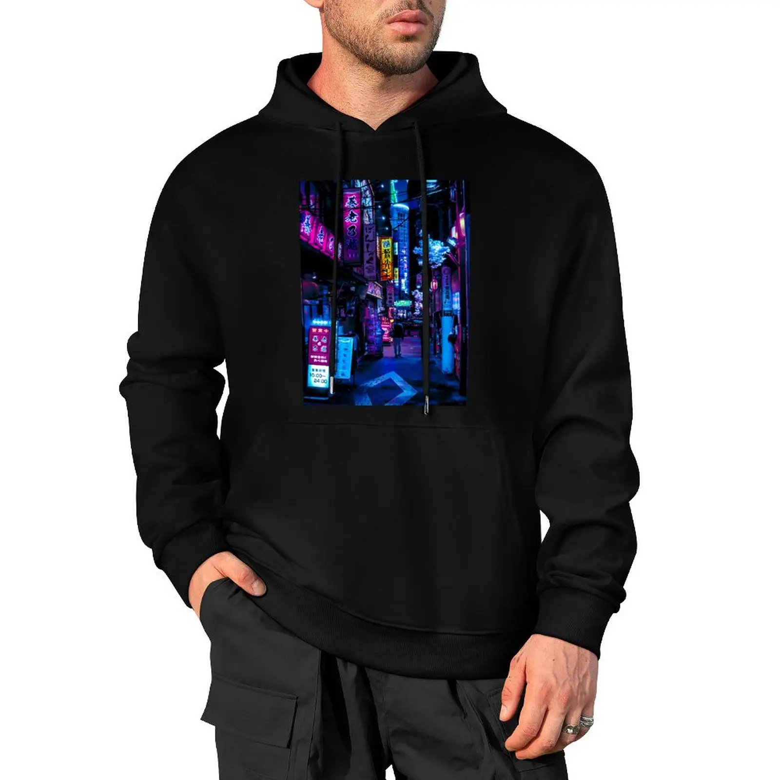 Blue Tokyo Alleys Pullover Hoodie men's autumn clothes men's sweat-shirt new in hoodies & sweatshirts