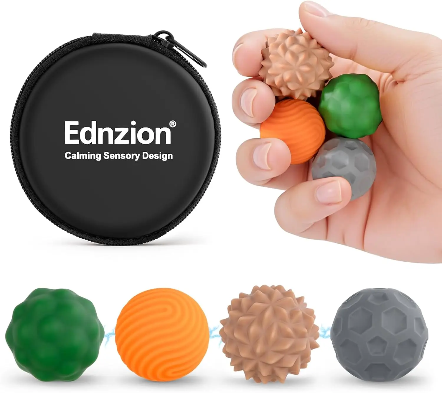 

Набор из 4 магнитных силиконовых мячиков-антистресс для снятия тревоги, текстурированные сенсорные настольные игрушки, подарки для мужчин, женщин и подростков