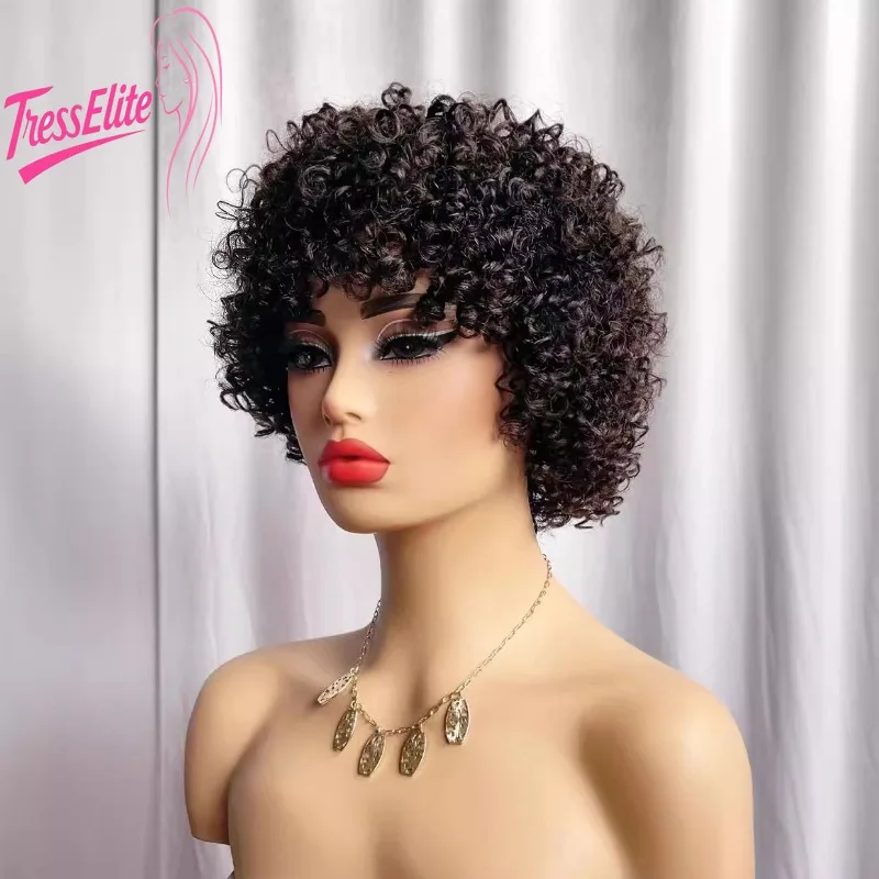 آلية عالية الجودة سماعة شعر بشري كامل شعر مستعار قصير الصوف لفة P4/30 # /اللون الطبيعي 8 بوصة ريمي عذراء برازيلي كثافة 180% #4