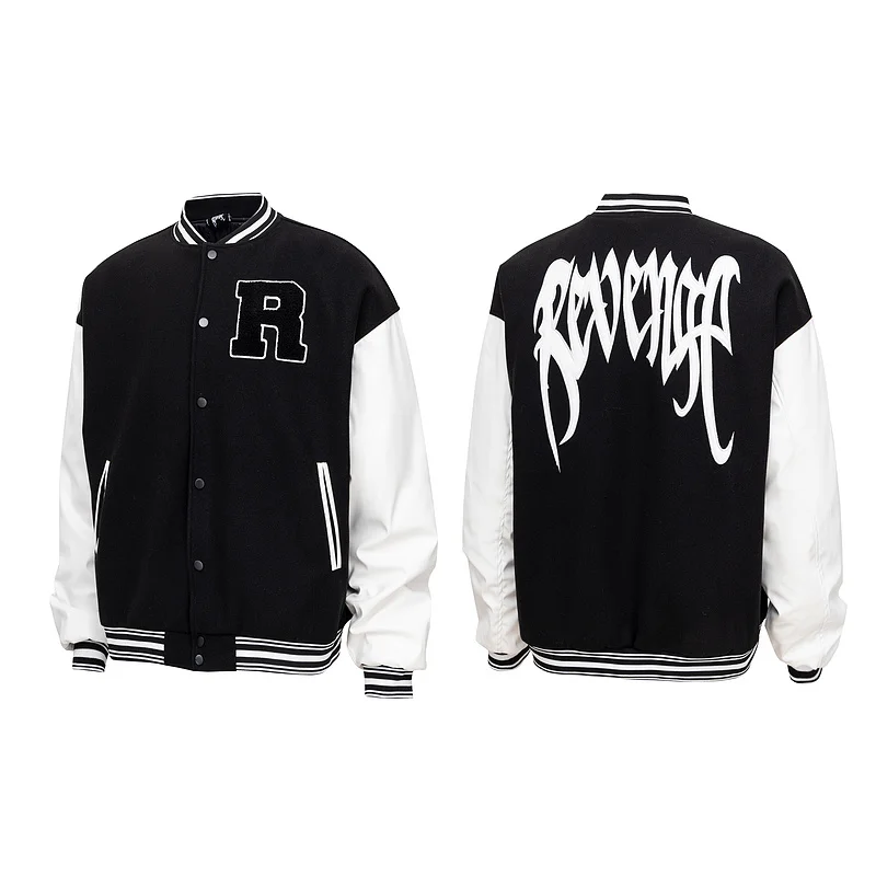 

RE High Street Thiened Baseball Jaet, осенне-зимняя верхняя одежда с вышивкой и буквенным логотипом, молодежная теплая верхняя одежда