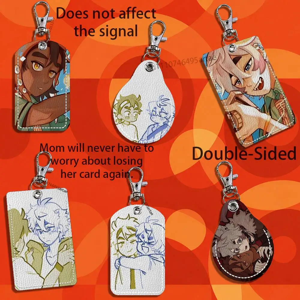 R-Rebound of the H-Heart Card Keychain Fashion Pendant Bag ID Door Card Case Bus Card Cute Adult