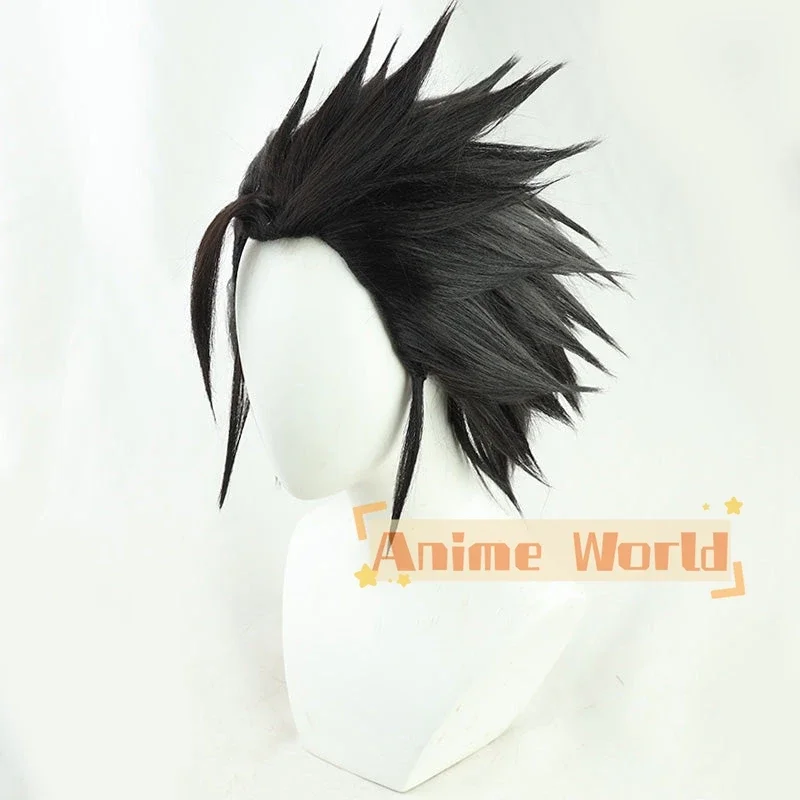 Final Fantasy VII Remake Zack Fair Peluca de cosplay negra Calor de pelo sintético de Halloween