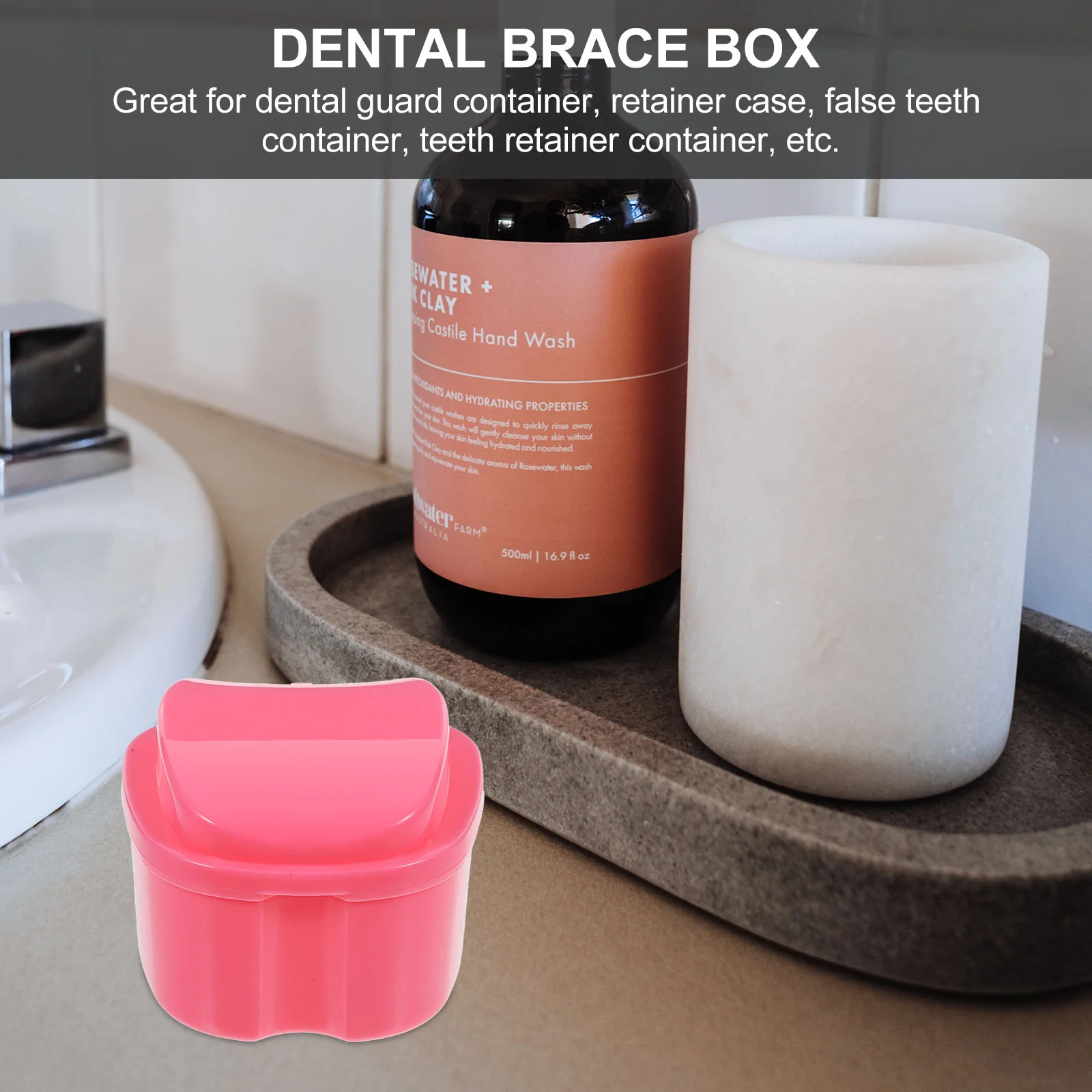 Box with Filter Layer Daily Case Portable Cup Travel Convenient Container Holder Cases Fake Teeth