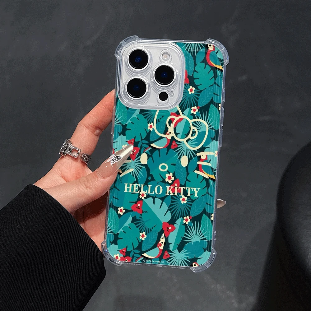 

Мягкий чехол для телефона Sanrio KT для IPhone 15, IPhone 16/15/14/13/12/11/x/xs/xs Max, чехлы для мобильных телефонов для девочек Hello Kitty Cat