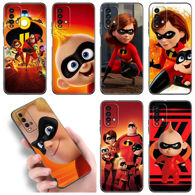 The Incredibles Phone Case For Xiaomi Redmi Note  5 6 7 K40 K60 Pro 7A 8A 9A 9C 9i 9T 10A 10C 12C A1 A2 4G Black Silicone Cover