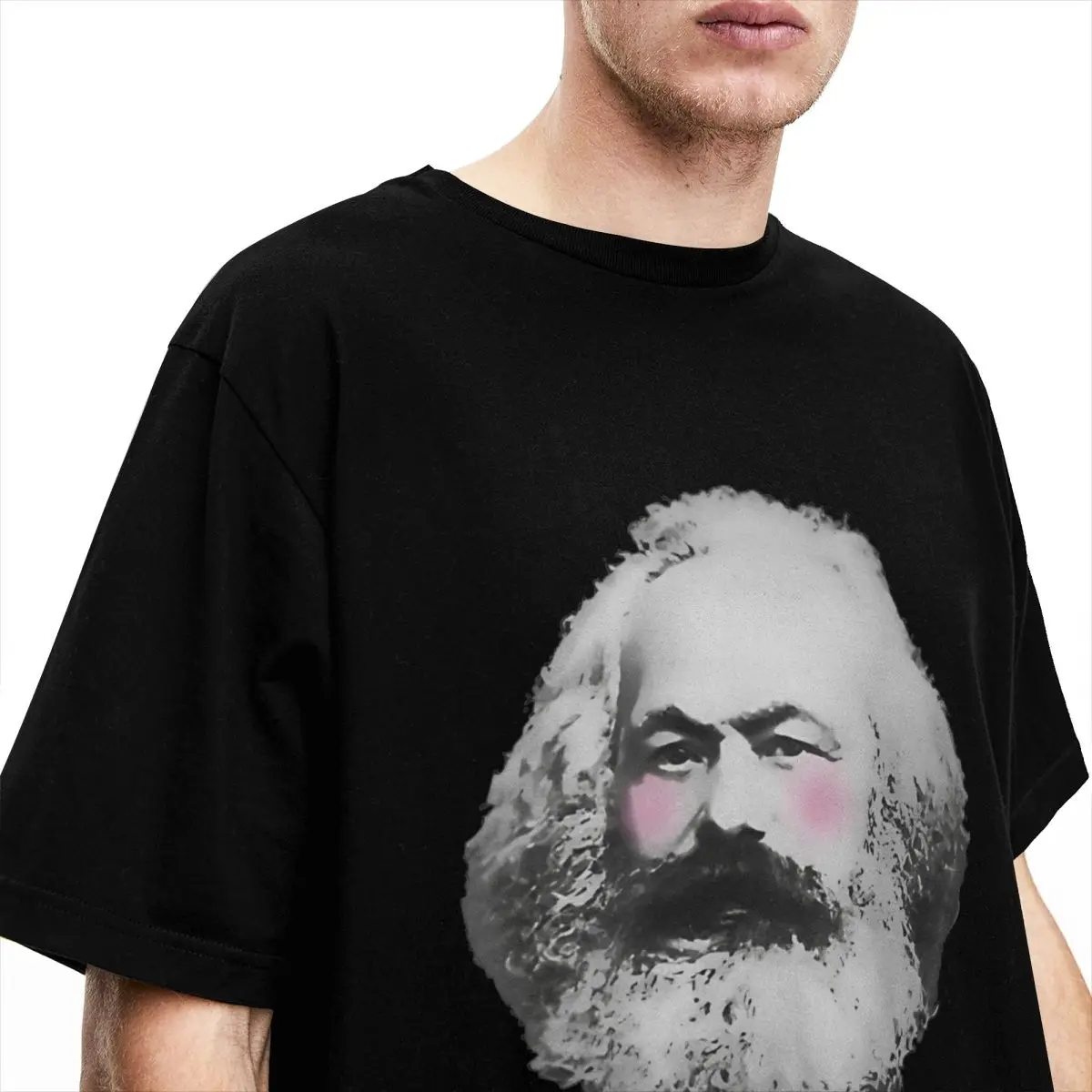 Man T Shirt Karl Marx T Shirts Hipster Summer Tees Y2K Funny Casual 100% Cotton Tops Gift Idea