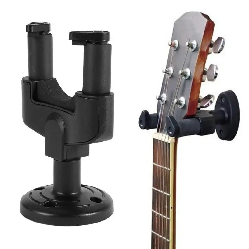 Electric Acoustic Guitar Hanger Stand Holds Mandolin Ukulele Bass Sturdy Wood Design