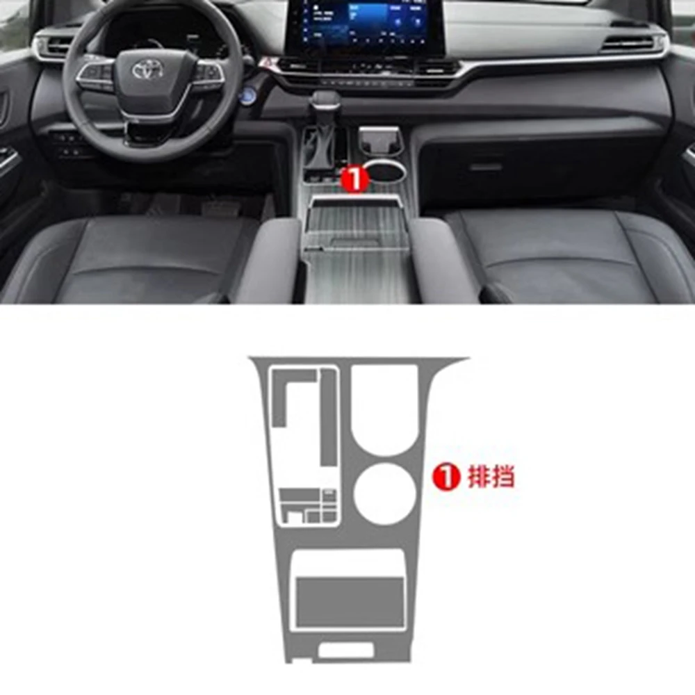 For Toyota Sienna 2021-2023 Anti-scratch Car Door Center Console Media Dashboard Navigation TPU Protector Film Accessories