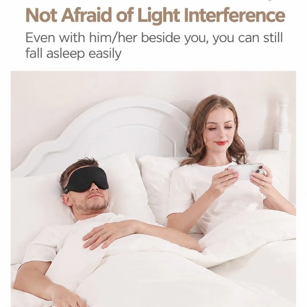 Sleeping Aid Breathable 3D Eye Mask Zero Pressure Super Soft Sleep Mask Adjustable Full Shading Nap Mask Men