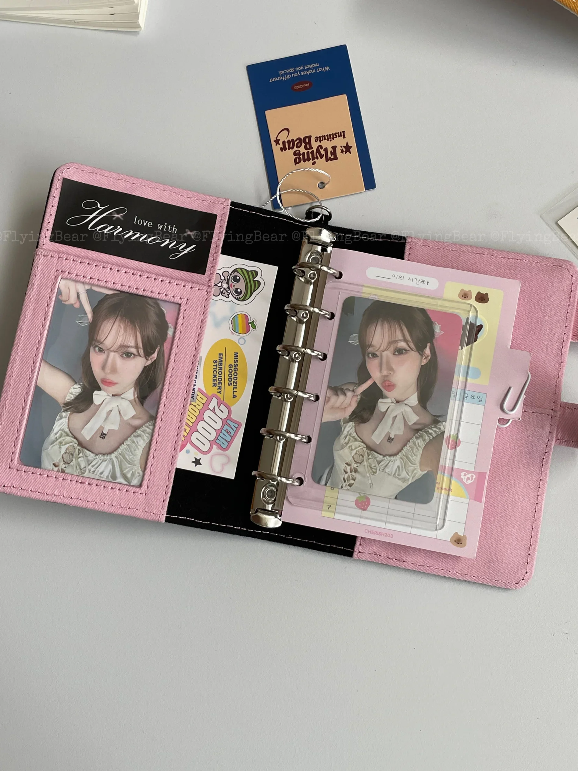 Jeans Notebook A7 Binder Loose Leaf Journal Girl Student Diary Notebook a7 다이어리