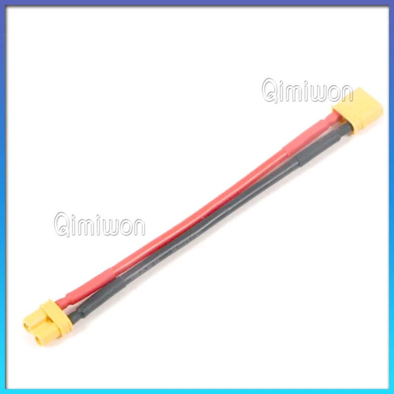 XT30U plug with extension cord adapter, male and female with silicone wire included 14/16/18AWG