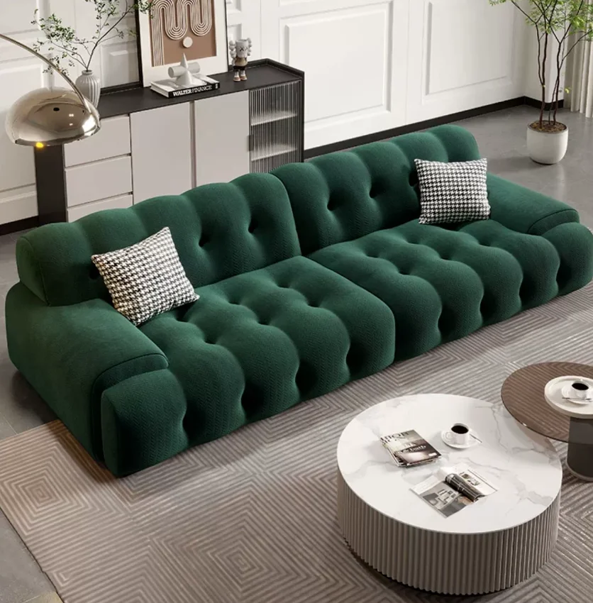 

！@2025 Luxury Modular Cloud Couch Sectional Sofa Deep-Seat Fabric New Wholesale Living Room Furniture for Villas