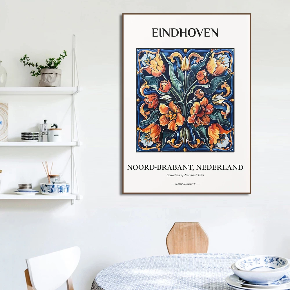 Traditional Travel Tucson Maiolica Marrakech Greece Italy Porto Pattern Poster Wall Art Canvas Painting Print Home Decor Cuadros