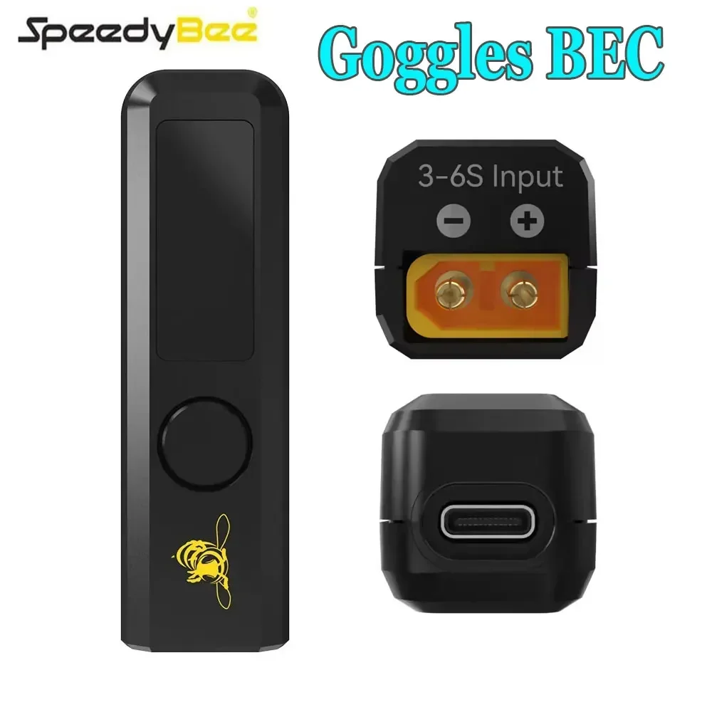 SpeedyBee Goggles BEC - 20W Fast Charging For DJI Goggles 2/V2, 3-6S Power Input, FPV Drone Mobile Phone Charging Cable