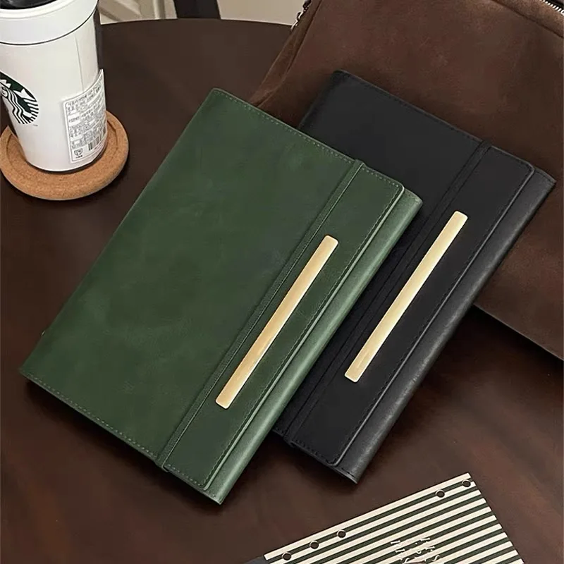 A5 Loose-leaf Notebook Binder Bandage Diary Business work Notepad retro leather surface Journal Office School Stationery