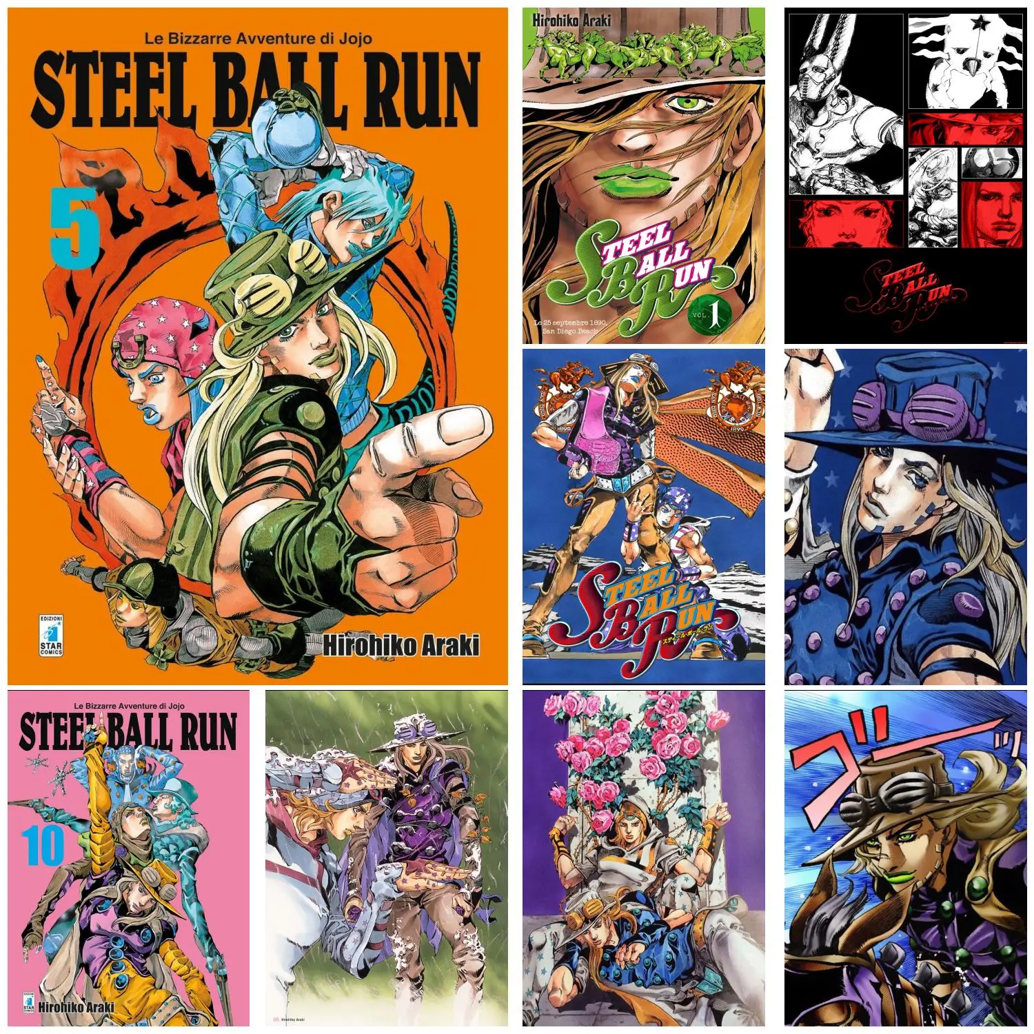 jojo steel ball run Anime Video Game Canvas Art Poster and Wall Art Picture Print Modern Family bedroom Decor Posters