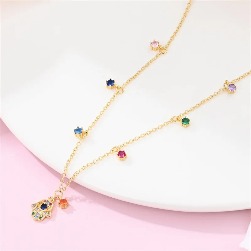 New 925 Sterling Silver Guardian Hand Pendant Necklace For Women Hand Shape Protective Fashion Jewelry Gift Friendship